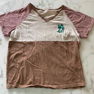 Mother Denim V Neck Camel Tee